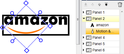 Making Amazon Logo in Comipo