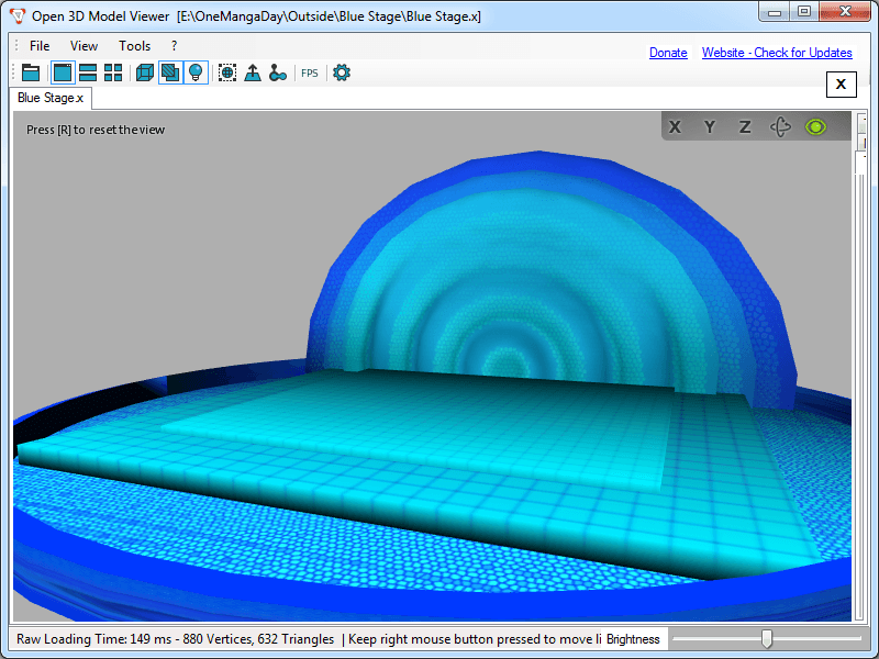 Imported stage in Open3mod