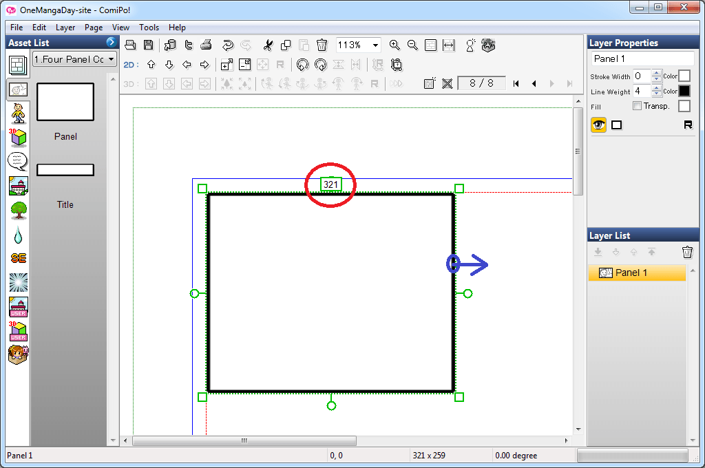 Comipo Panel resize