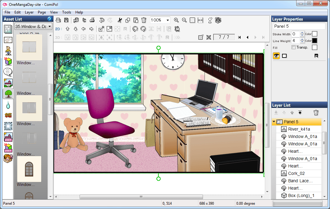 manga maker comipo zoom in from one panel to another