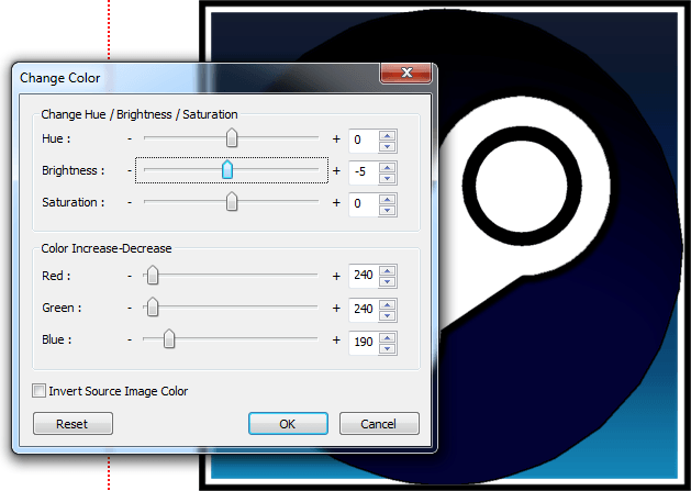 Comipo: Background sphere color